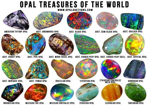 Opals From All Over The World Minerals And Gemstones Crystals