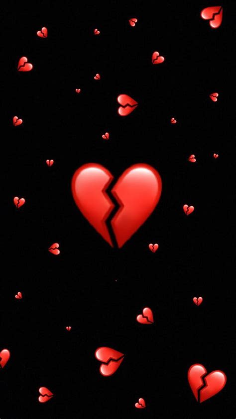 Not to be confused with the heavy black heart or black heart suit which are both red in… Aesthetic Broken Heart Black Background - Largest ...