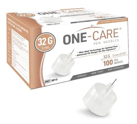 One Care Pen Needles 32g X 5mm Box Of 100 Universal Fit