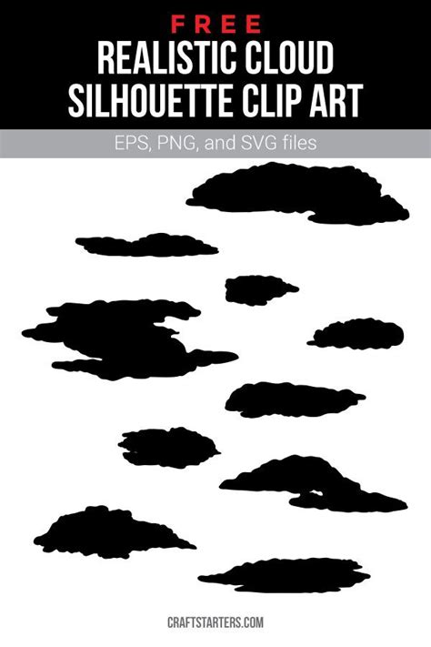Free Realistic Cloud Silhouette Clip Art Personal Use