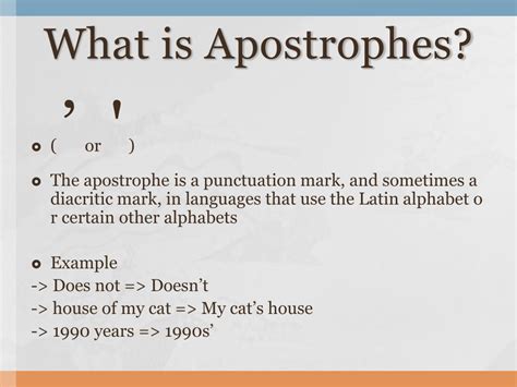 PPT - Apostrophes PowerPoint Presentation, free download ...