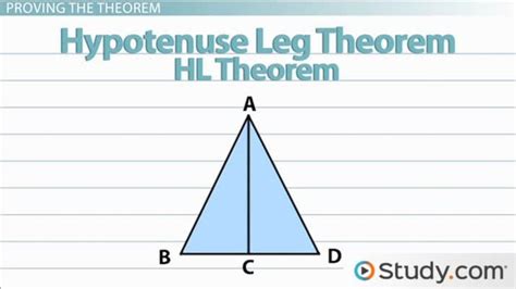 Hypotenuse Leg Theorem Definition Proof And Examples Video And Lesson