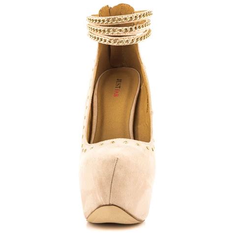 JustFab Hester Nude Shoes Post
