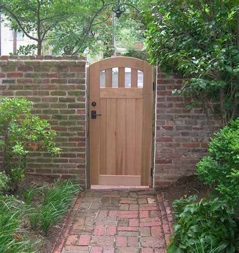 With Brick Wooden Garden Gate Garden Gates And Fencing Garden Gates