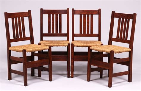Set Of 4 Landjg Stickley Dining Chair C1907 1912 California Historical