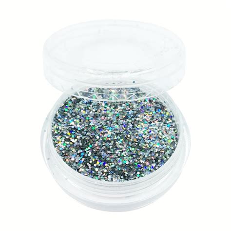 Glitter In A Jar Silver Holographic Container Full To The Brim