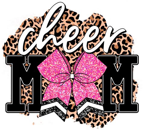 Cheer Mom Cheetah Glitter Direct To Film Dtf Transfer Pinks Tees And Things