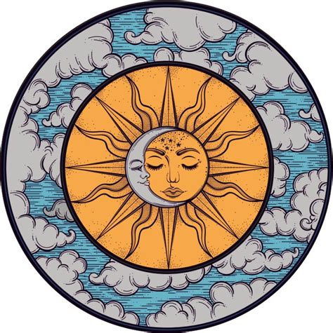 Sun And Moon Sticker Sticker By Olivia Lieu Hippie Art Moon Art