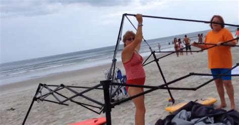 Caught In The Act Video Allegedly Shows Women Stealing Canopy On