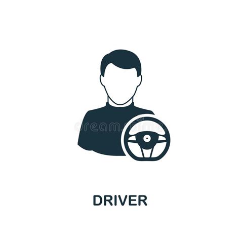 Driver Icon Monochrome Style Design From Professions Icon Collection