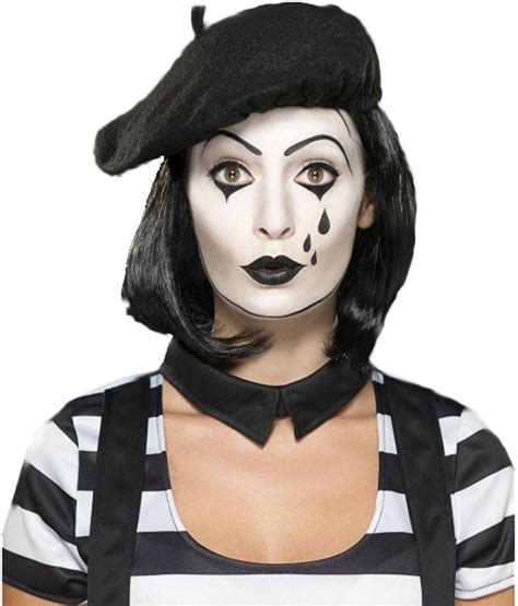 women adults fancy dress halloween party lady mime artist costume outfit mime halloween