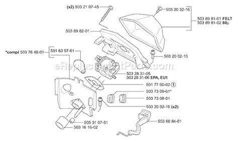 Husqvarna 55 Rancher Epa Parts List And Diagram 2006 02