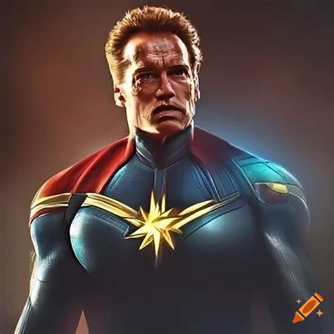 Arnold Schwarzenegger As Captain Marvel
