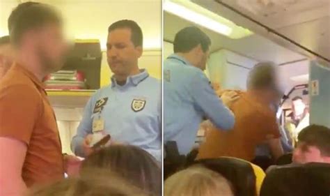 Ryanair Flights ‘drunk’ Man Dragged Off Plane By Police After He ‘screamed’ At Passengers