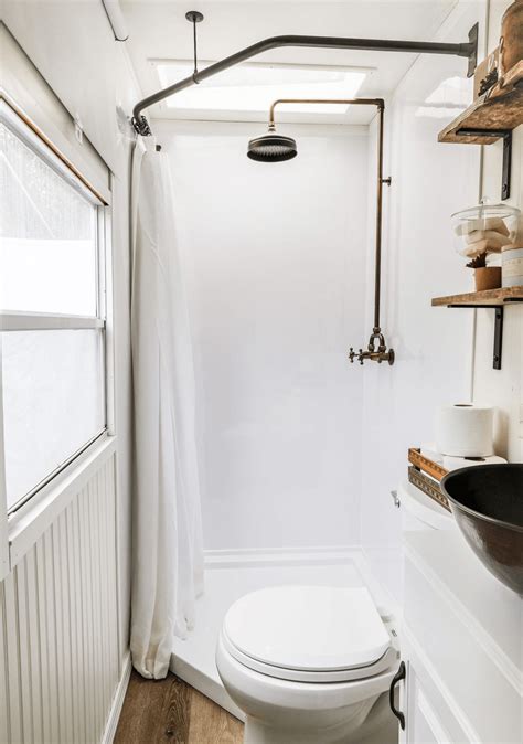 178 best van con bathroom mages on pnterest campers rv shower toilet sink combo for sale. Light & Bright RV Bathroom Remodel REVEAL - Sinkology