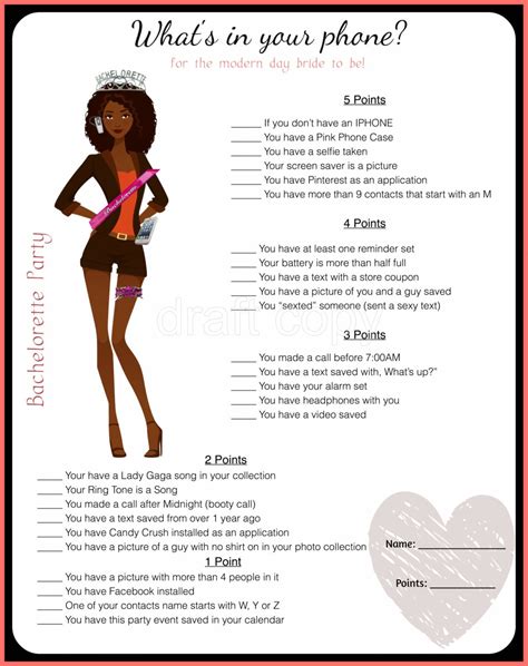 Bachelorette Party Game Whats In Your Phoneinstant Download