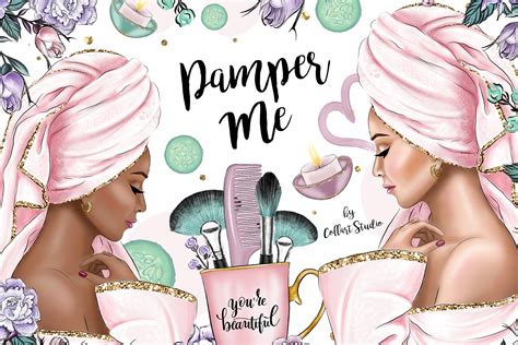 Pamper Me Spa Selflove Beauty Clipart Graphic By Collartstudio