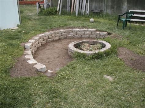 This fire pit can be build for around $60. landscaping ideas for sloping blocks - Google Search | Fire pits | Pinterest | Fire pits ...