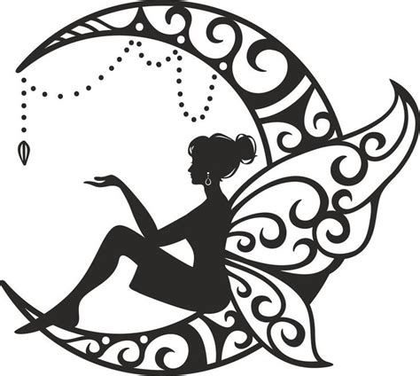 Moon Fairy Svg Moon Fairy Png Fairy Svg Moon Svg Fairy And Etsy