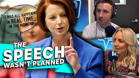 Julia Gillard Reveals Her Misogyny Speech Was Never Planned Hit Network