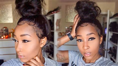 Quick And Easy Messy Bun 360 Lace Wig Tutorial Youtube