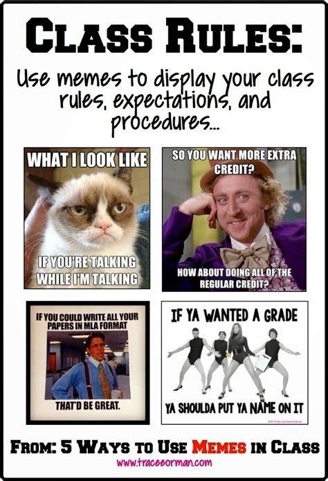 Use Memes For Your Class Rules And Expectations From Traceeorman
