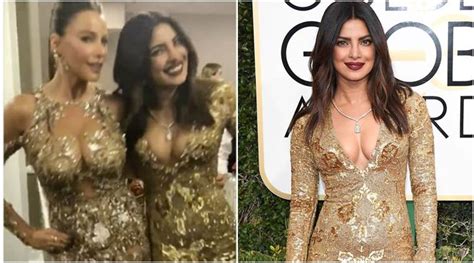 Golden Globes Priyanka Chopra Twins And Twirls With Sofia Vergara