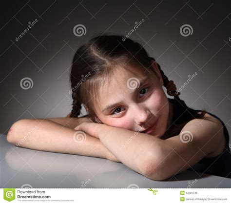Quiet Child Stock Photo Image Of Youth Reflection Grey