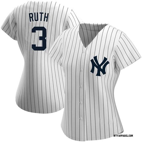 Replica Babe Ruth Women S New York Yankees White Home Name Jersey