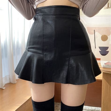 Rapcopter Black Pleated Skirts Y2k Korean Style Mini Skirts Ruffles