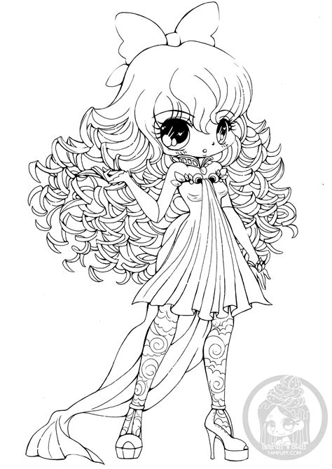 Coloring Pages Chibi Neko Anime Line Drawings Drawing Clipart Miku