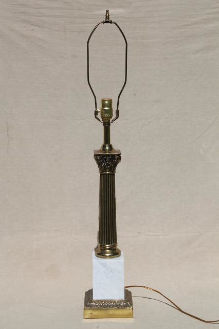 Check out our table lamp vintage base selection for the very best in unique or custom, handmade pieces from our table lamps shops. mid-century vintage table lamp, huge solid brass column w ...
