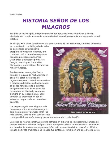 calaméo historia señor de los milagros vania