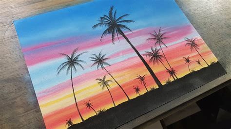 Cómo Dibujar un Atardecer al Pastel Paso a Paso - Super Fácil, Paisaje