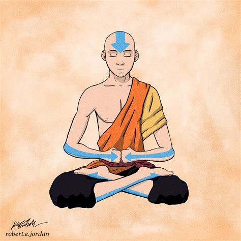 Artstation Aang Meditating Avatar The Last Airbender Fanart