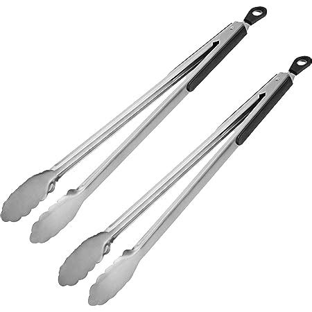 Grill Tongs Inch Extra Long Kitchen Tongs Premium Stainless Steel