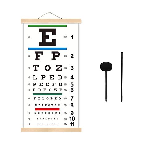 Eye Charts For Eye Exams 20 Feet Snellen Eye Chart With Wooden Frame