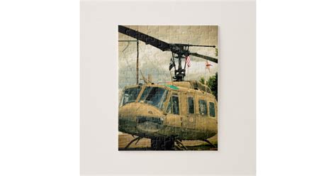 Vintage Vietnam Era Uh 1 Huey Military Helicopter Jigsaw Puzzle Zazzle
