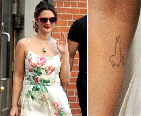 Drew Barrymore Has The Outline Of A Little Bird Tattooed On The Inside