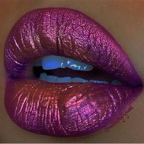 Metallic Pink Metallic Lips Lipstick Makeup