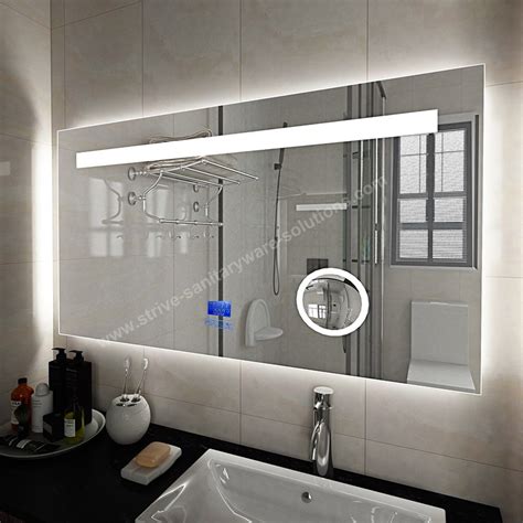 Smart Bathroom Fogless Led Mirror With Bluetooth Strive Bathroom And Kitchen Application Co