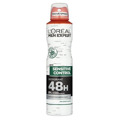 6x Loreal Men Sensitive Control 48h Anti Perpirant Deodorant Spray