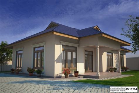 Three bedroom house plans are popular for a reason! Small Three Bedroom House Plan - ID 13204 - Floor Plans by Maramani in 2020 | Three bedroom ...