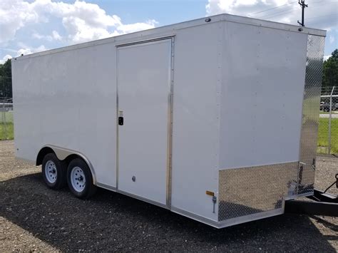Best Trailers In Stock Now 85x16 White Enclosed Ad 130 Usa