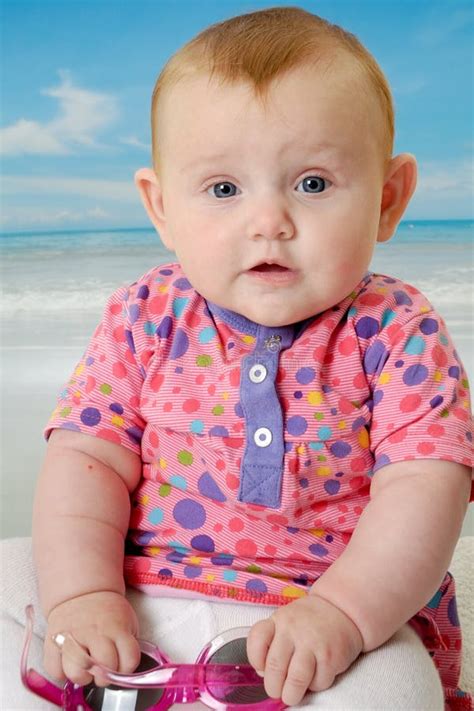 Baby On The Beach Stock Image Image Of Darling Minor 25321397