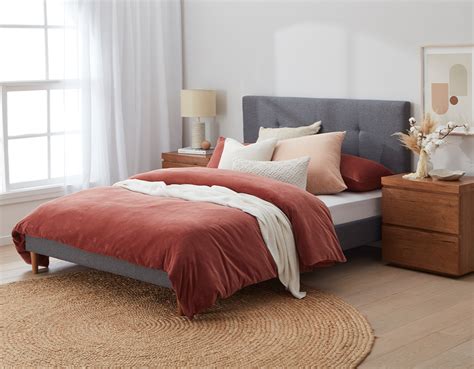 For next day delivery check out our amazing deals online or visit your nearest mancini's sleepworld store. Preston Upholstered Bed Frame Grey | Bedroom furniture ...