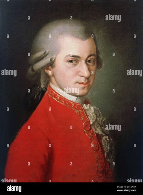 A Portrait Of Wolfgang Amadeus Mozart Stock Photo Alamy