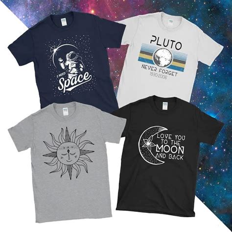 Space Themed Graphic Tees 1499 Graphic Tees Tees Clothing Deals