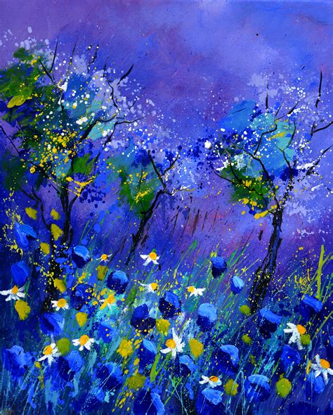Pol Ledent Artwork Blue Flowers 567160 Original