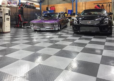 racedeck xl diamond plate tread garage shop flooring tile    california car cover